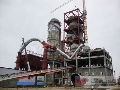 俄羅斯伏爾加2500噸水泥生產線五級旋風預熱器
